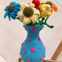 Blue Dotted Vase