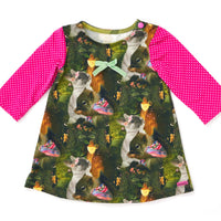 Sweet Bunny And Squirrel Baby Dress
