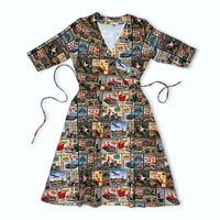 Retro Wrap Dress