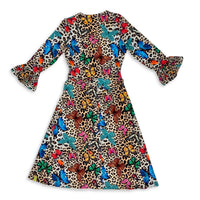 Leopard Butterfly Wrap Dress