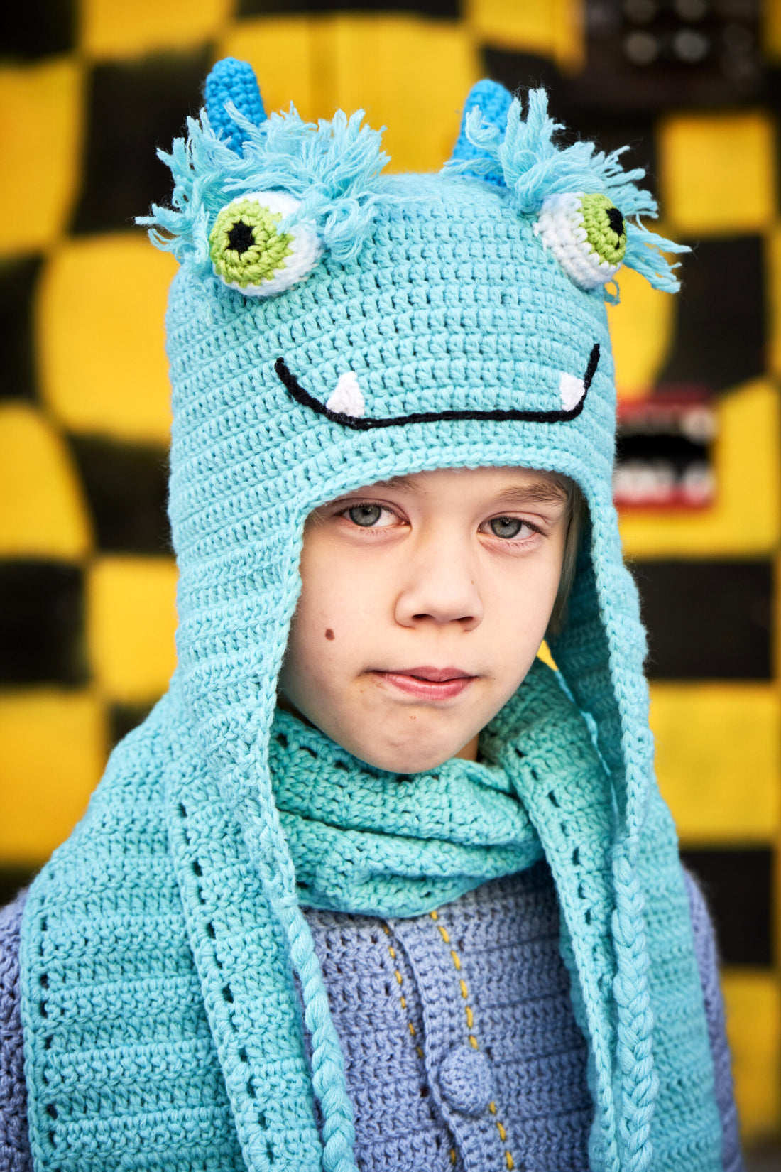 Furry Monster Eyes Hat
