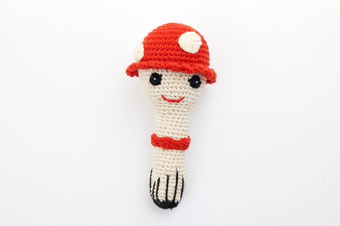 Smiley Mushroom Rattle