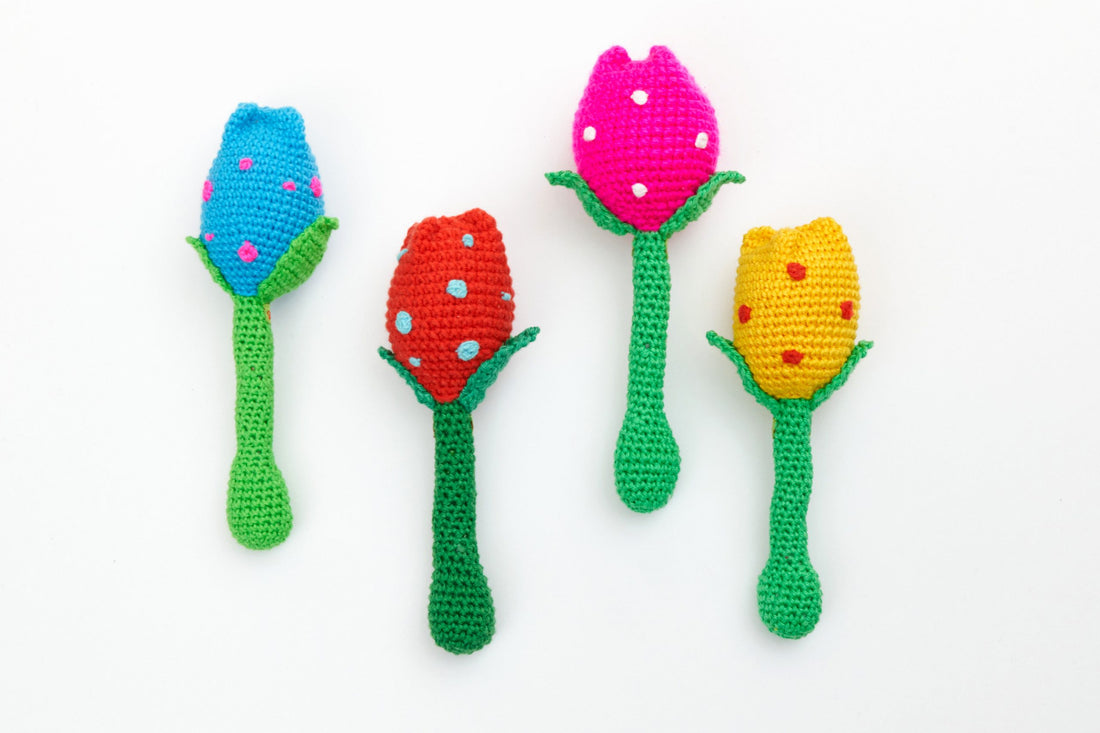 Dotted Tulip Rattle