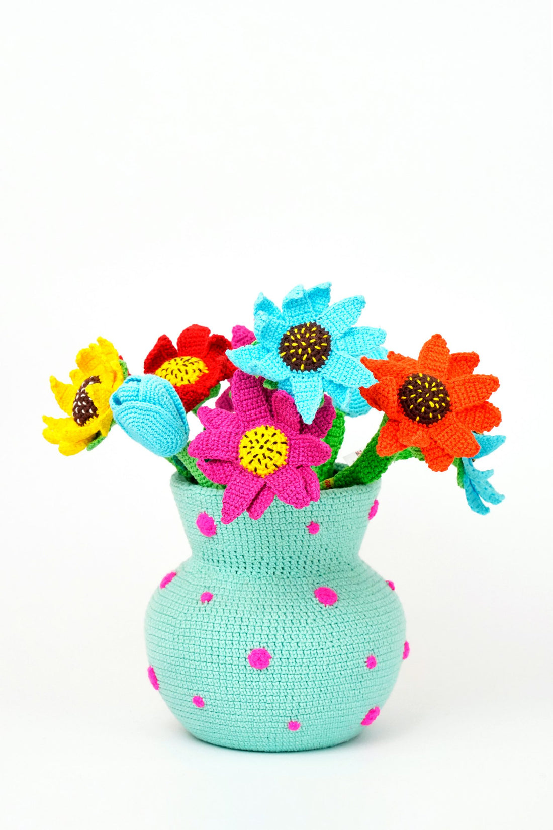 Blue Dotted Vase