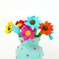 Blue Dotted Vase