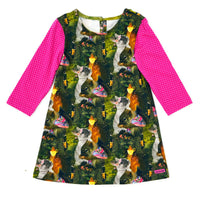 Sweet Bunny And Squirrel Baby Dress
