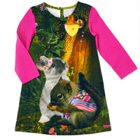 Sweet Bunny And Squirrel Dress