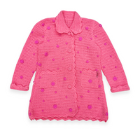 Dotted Coat Bright Pink