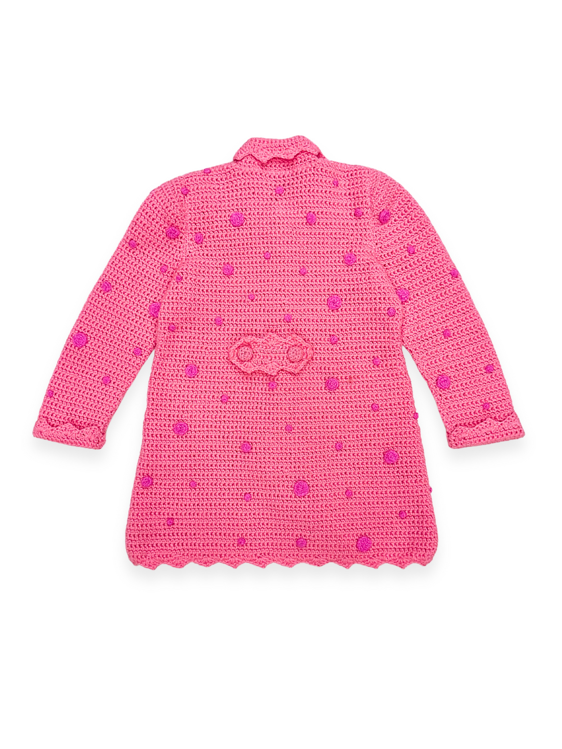 Dotted Coat Bright Pink