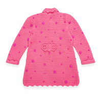 Dotted Coat Bright Pink