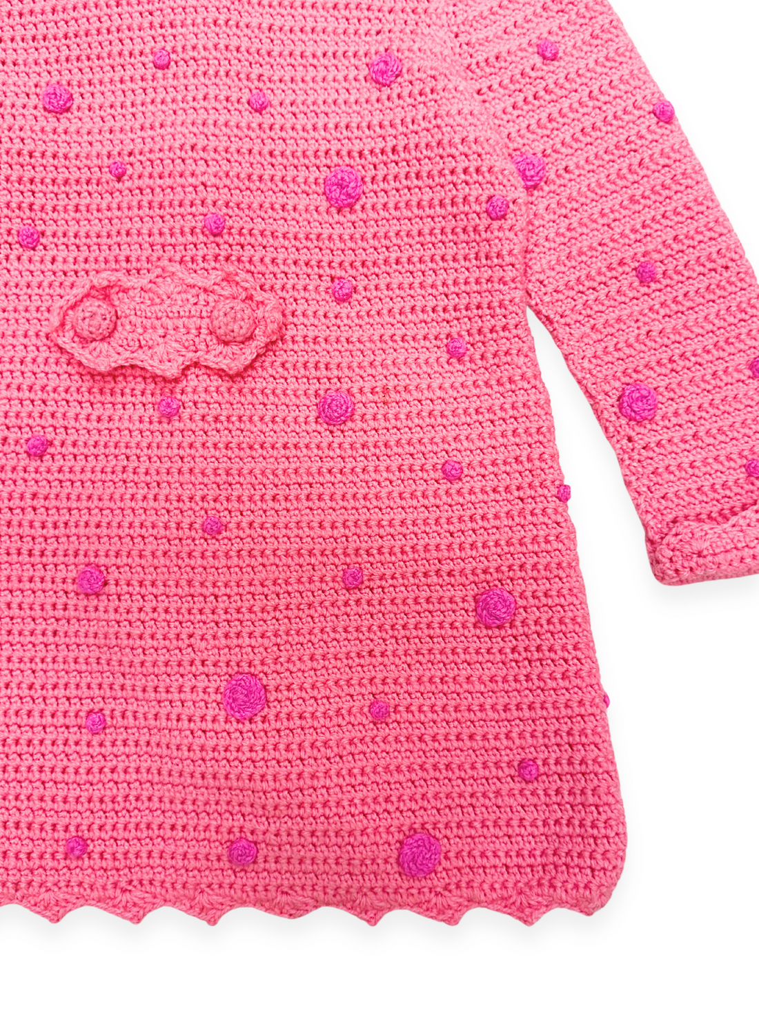 Dotted Coat Bright Pink