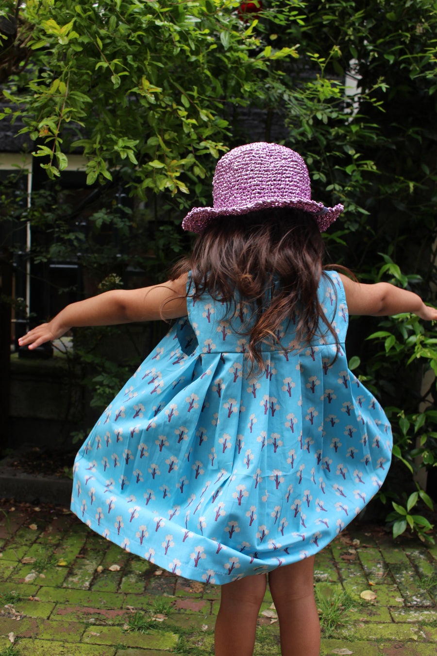 Blue Cherry Blossom Dress