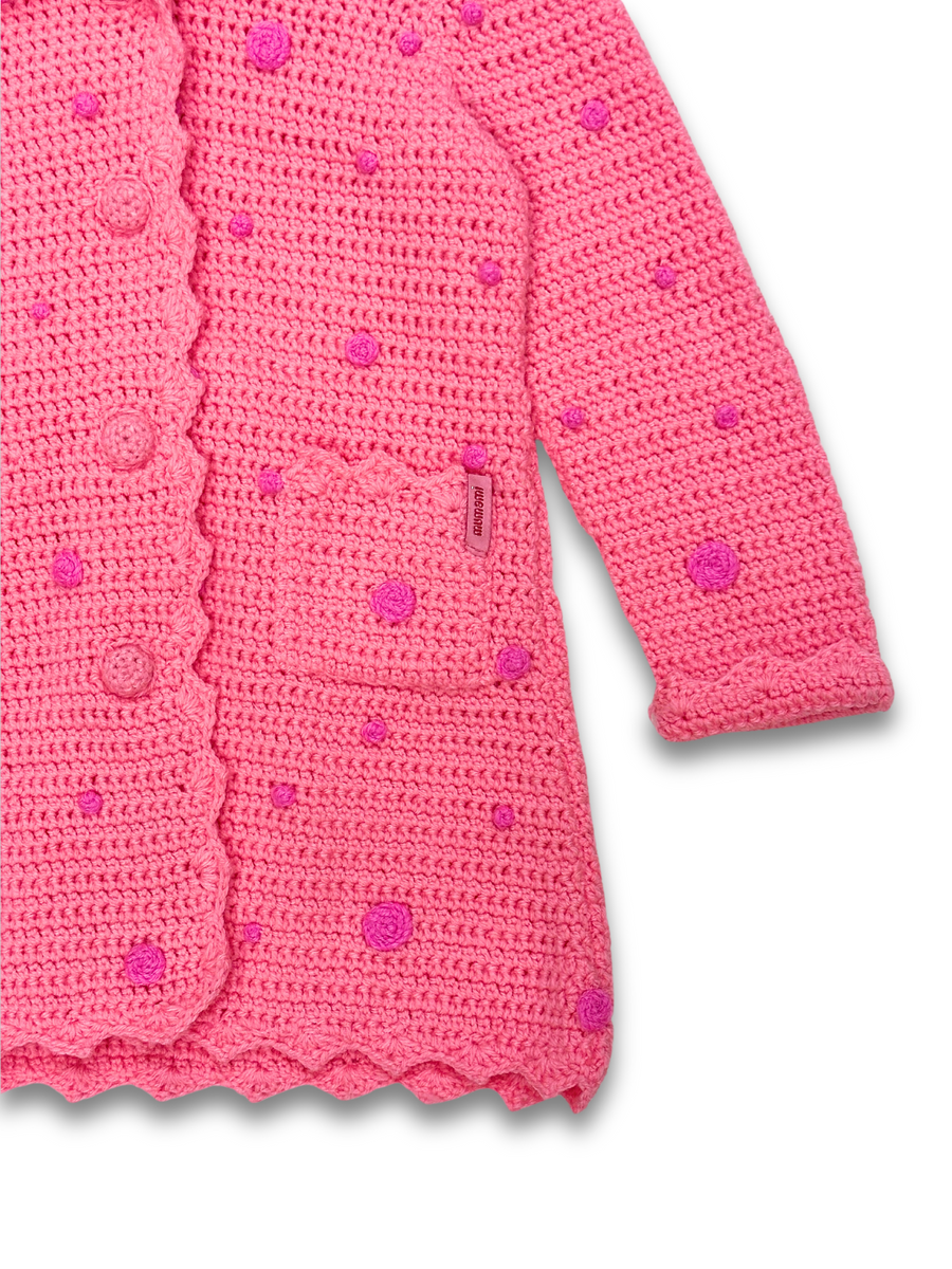 Dotted Coat Bright Pink