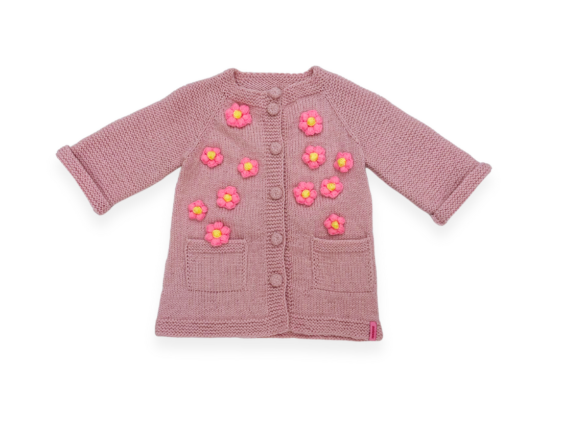 Pink Flowers Cardigan