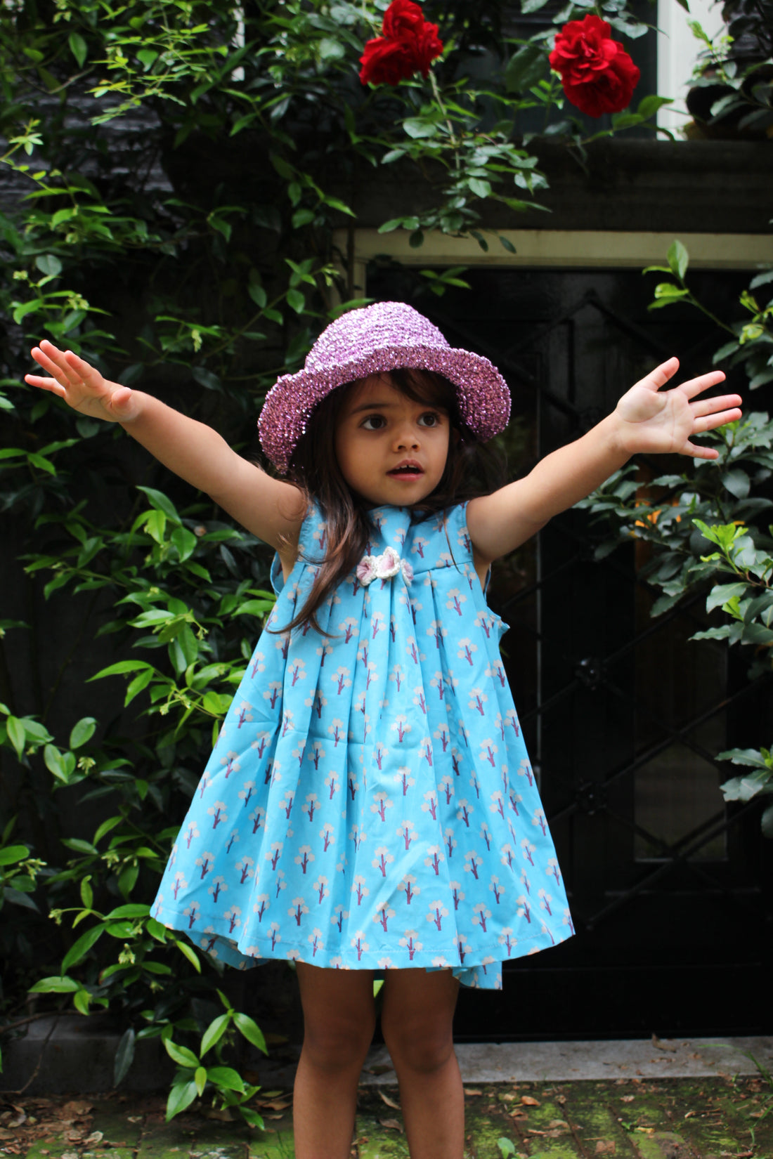 Blue Cherry Blossom Dress