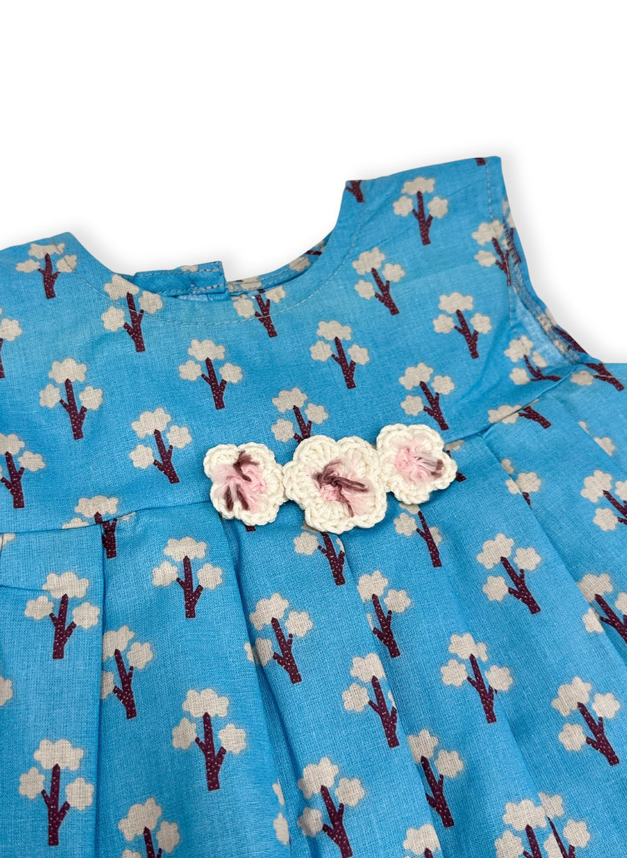 Blue Cherry Blossom Dress