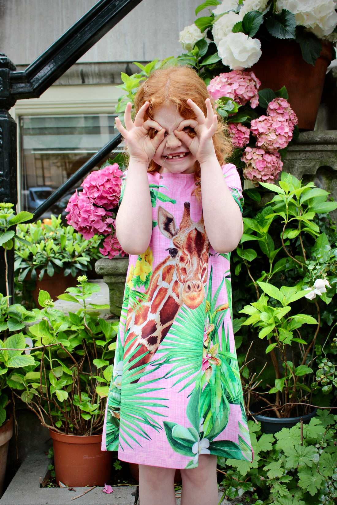 Rosy Giraffe Dress