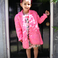 Dotted Coat Bright Pink