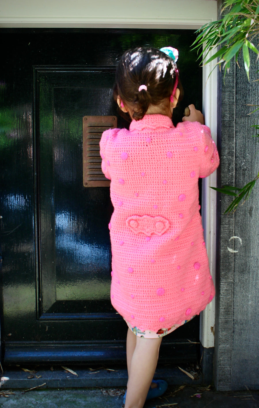 Dotted Coat Bright Pink