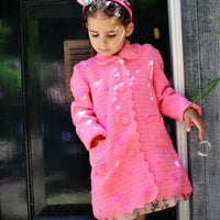 Dotted Coat Bright Pink