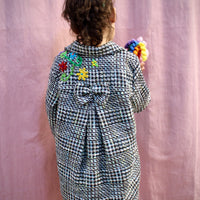 Checkered Behar Silk Coat