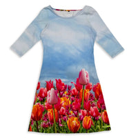 Blue Tulips Women’s Dress