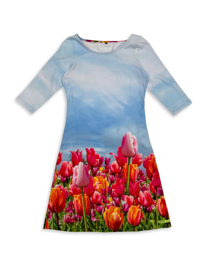 Blue Tulips Women’s Dress