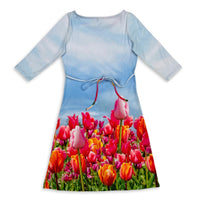 Blue Tulips Women’s Dress