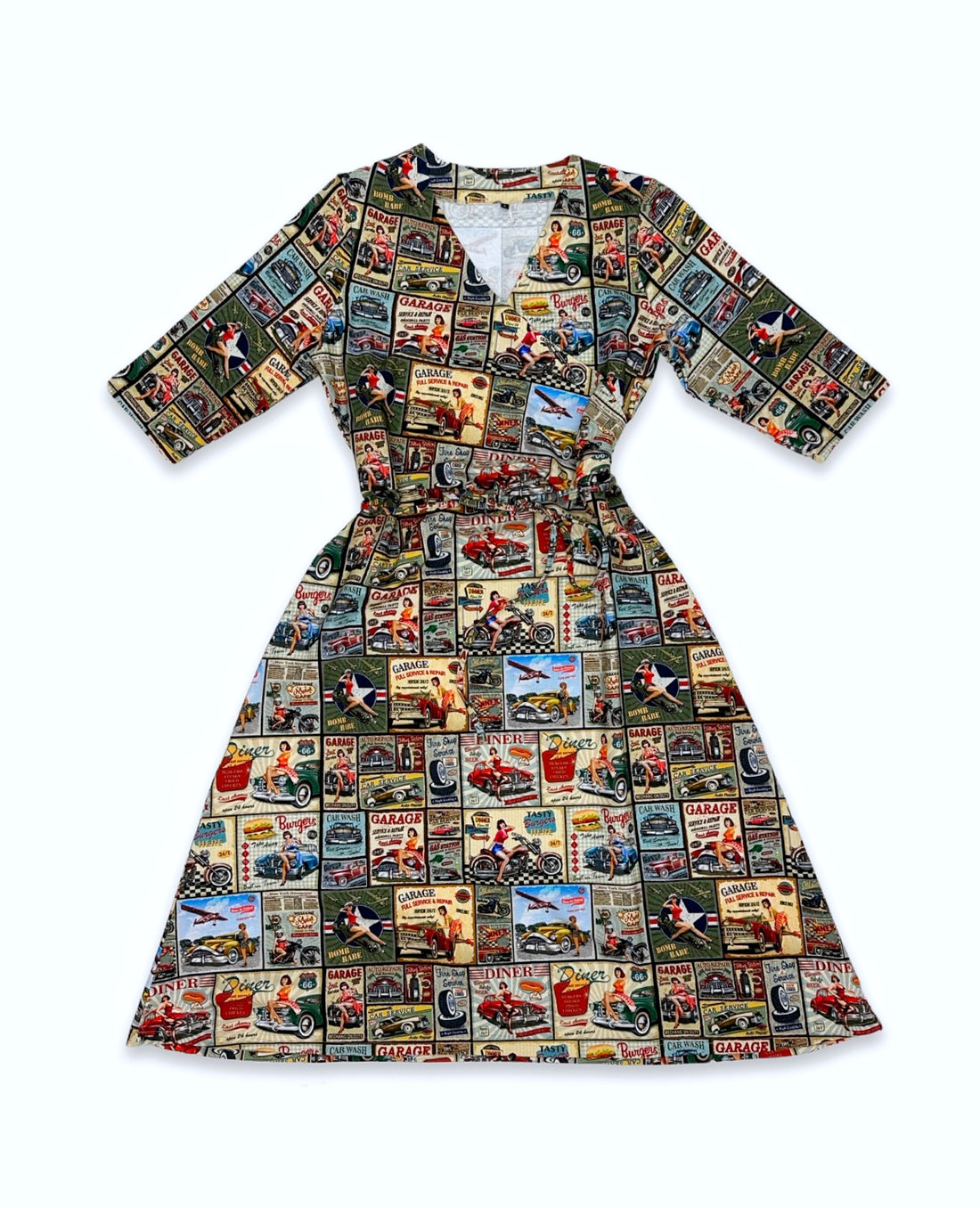 Retro Wrap Dress