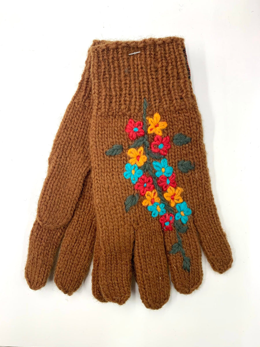 Flower Embroidery Gloves