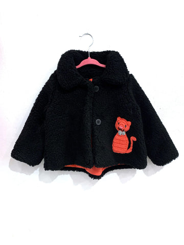 Kitty Fur Coat Dark