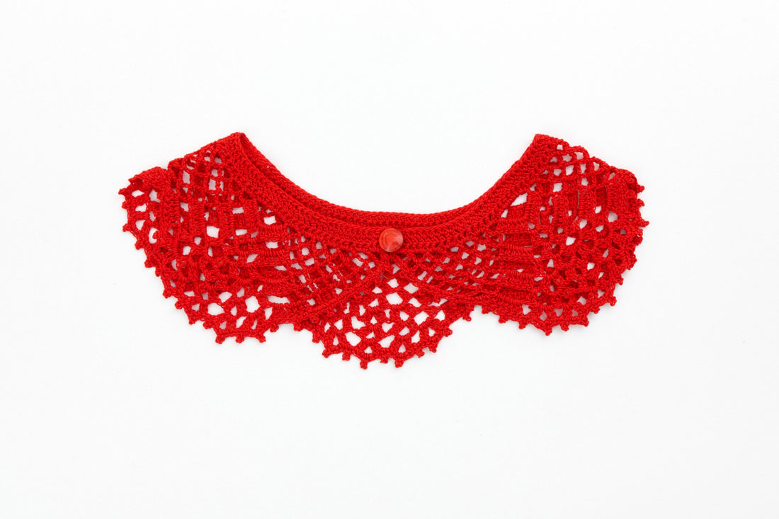 Red Crochet Collar