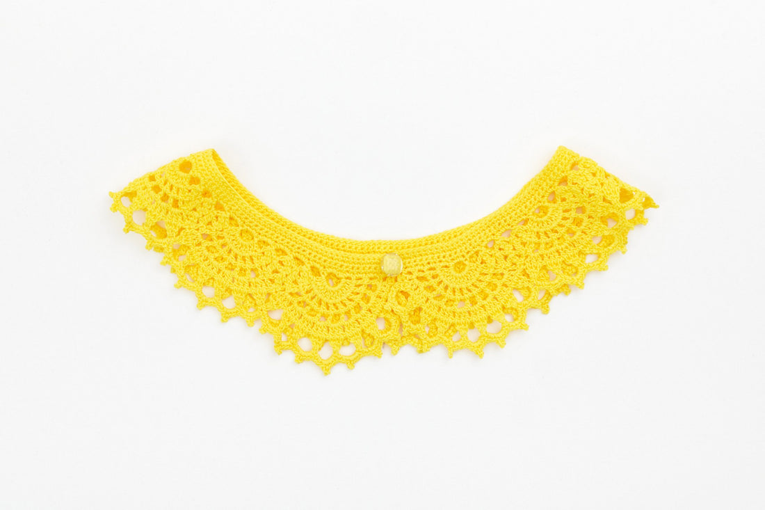 Yellow Crochet Collar
