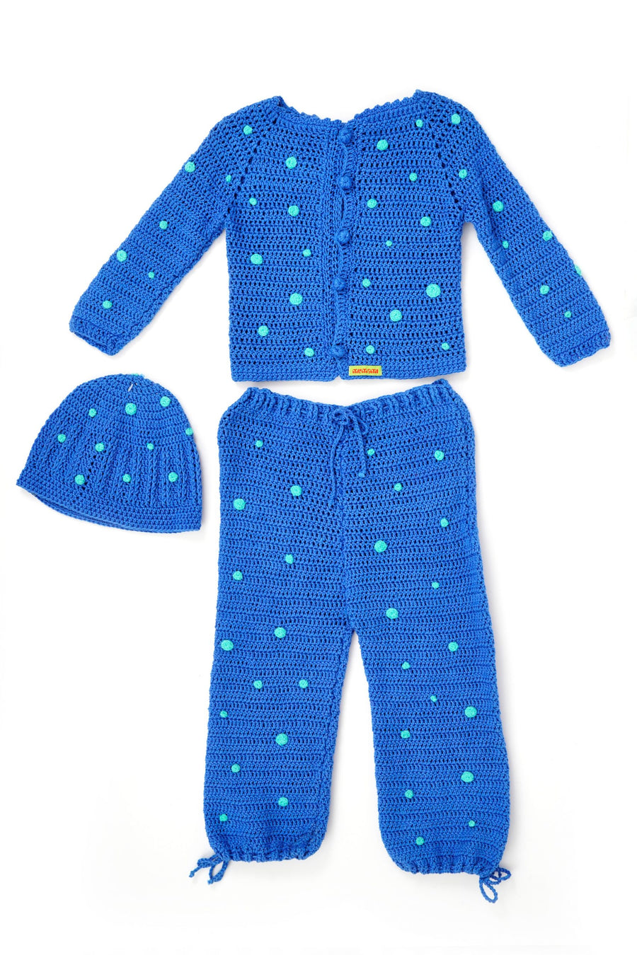 Blue Dotted Baby Set